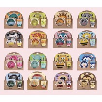 兒童竹纖維環保餐具五件組